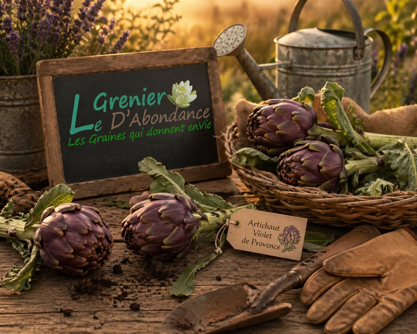 Le Grenier d'Abondance ARTICHAUT Violet de Provence Cynara scolymus 10 graines