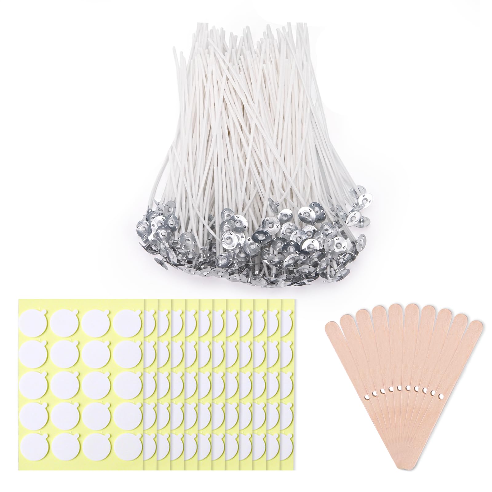 Candle Making Wicks - 160 Pcs Pre-Waxed -13