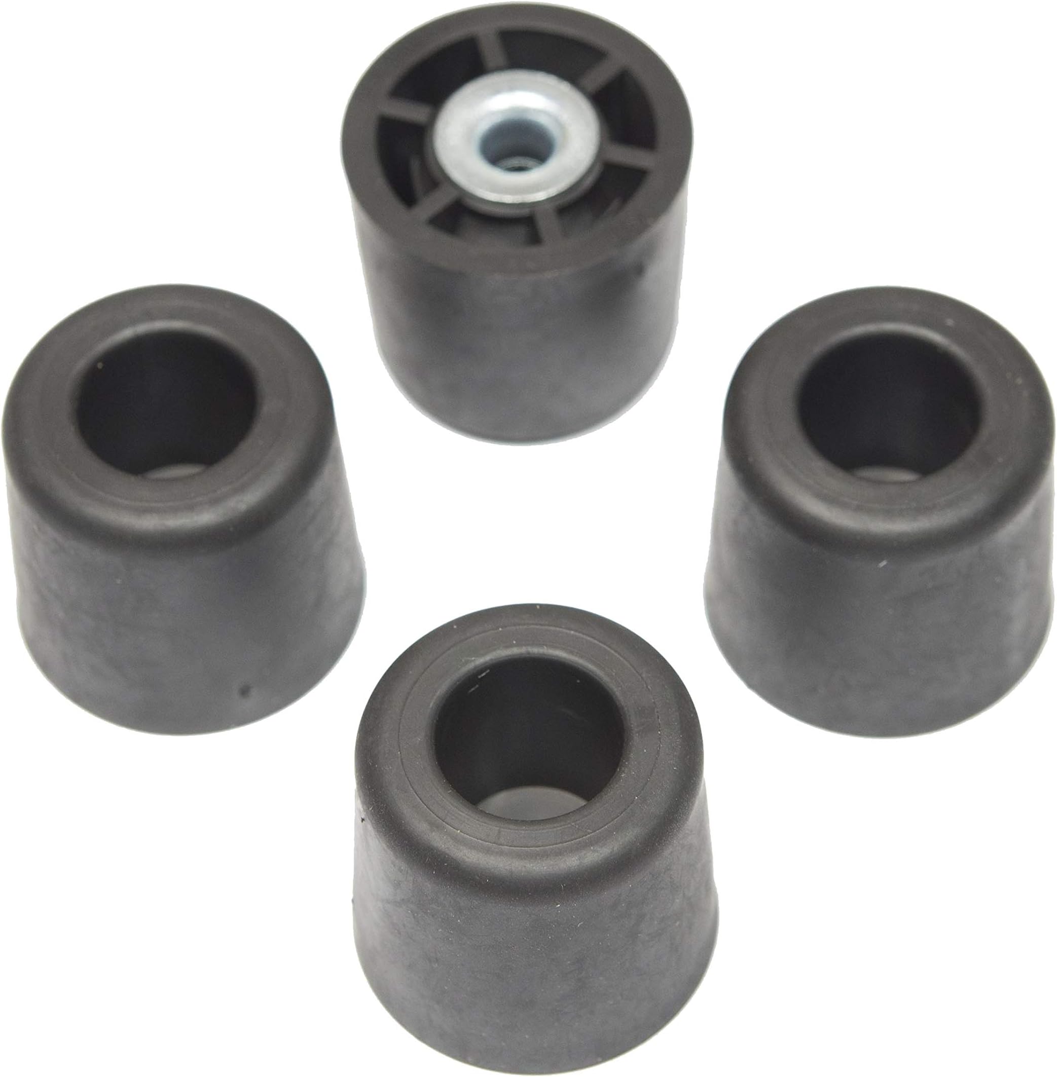 4 Large Extra Tall #2-1" H X 1.10" W Round Rubber Feet Bumpers -Made in USA- Heavy Duty/Non Marking for Furniture, Tables, Chairs, Desks, Benches, Sofas, Chests. RoHS & Reach Ready/BPA/Prop 65 Free