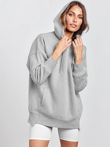 Miniatura 8 de ANRABESS Sudaderas con capucha de gran tamaño para mujer, sudadera de forro polar 2024, trajes de moda para adolescentes y niñas