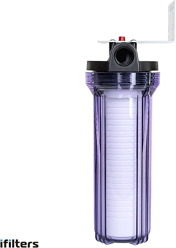 Miniatura 3 de iFilters Sistema de filtro de sedimentos para toda la casa para suciedad, arena, limo, óxido y escamas, carcasa transparente, puertos de 34