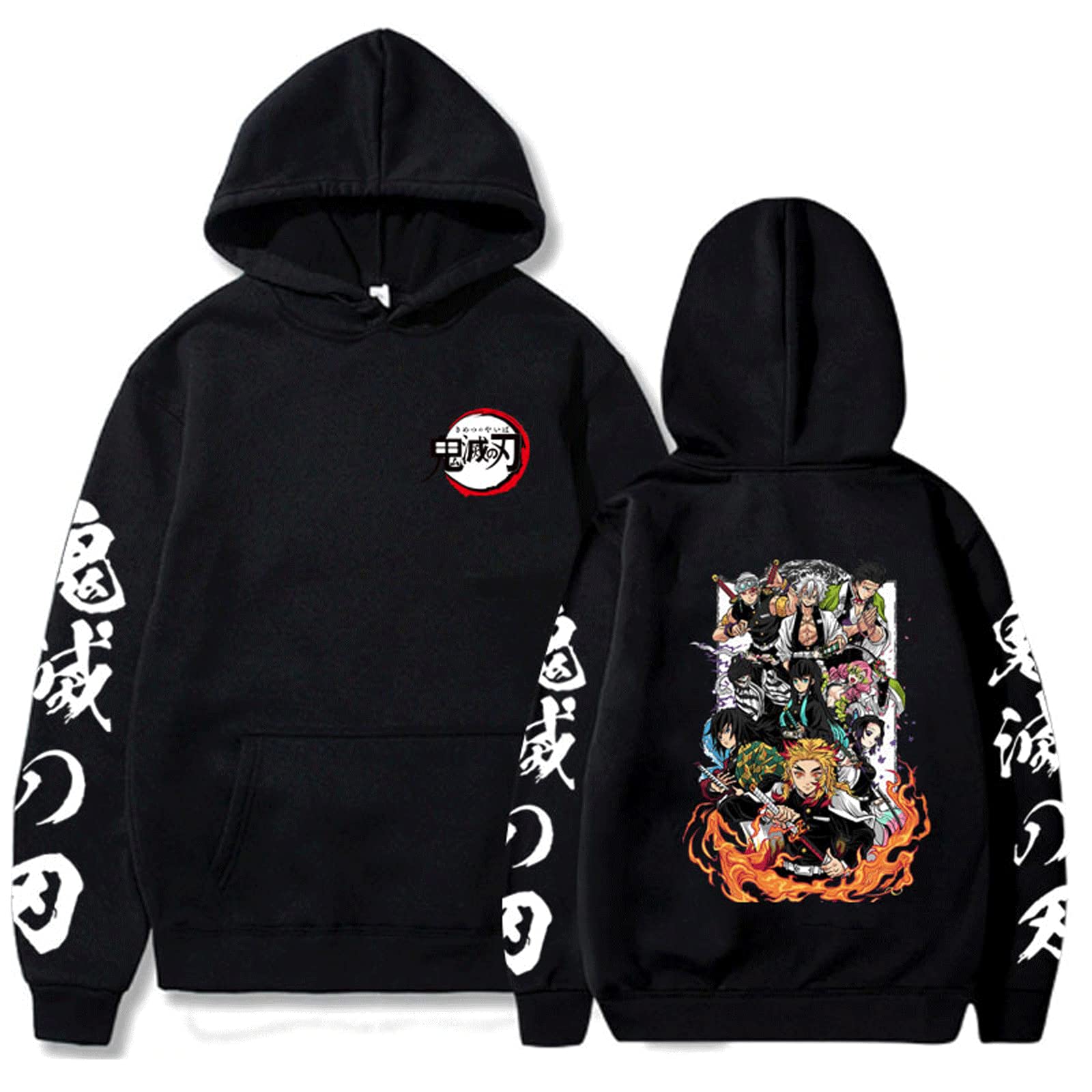 MEDMDemon Slayer Hoodie Men Women's Fashion Oversized Hoodies Kids Anime Clothing Boy Jacket Coat Kimetsu No Yaiba Sweats Child Coat
