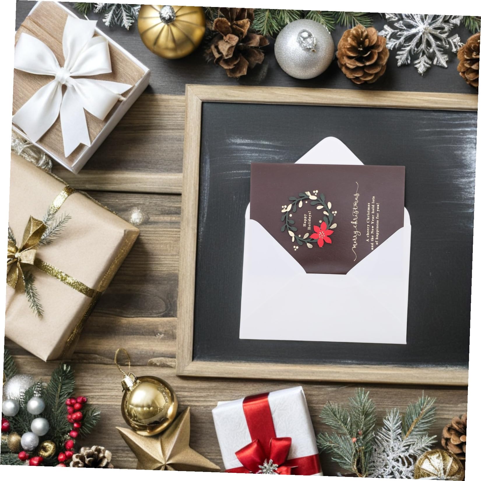 Zerodeko Tarjetas de Navidad Vintage 20 Piezas con Sobres Papel Resistente Tarjetas en para Felicitaciones Personalizadas Ideales para Fiestas Navideñas y Regalos de Temporada