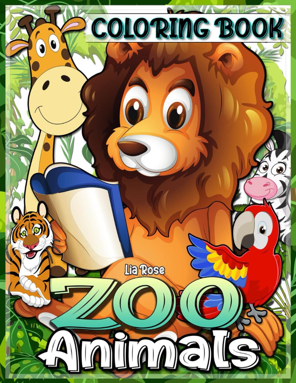 ZOO Animals Coloring Book: Zoo Book Coloring Pages, Animals | National Parks Coloring Book | Watercolor Coloring Book Kids | Animal Coloring Book | ... | Cute Coloring Book | Zoo Book Childrens