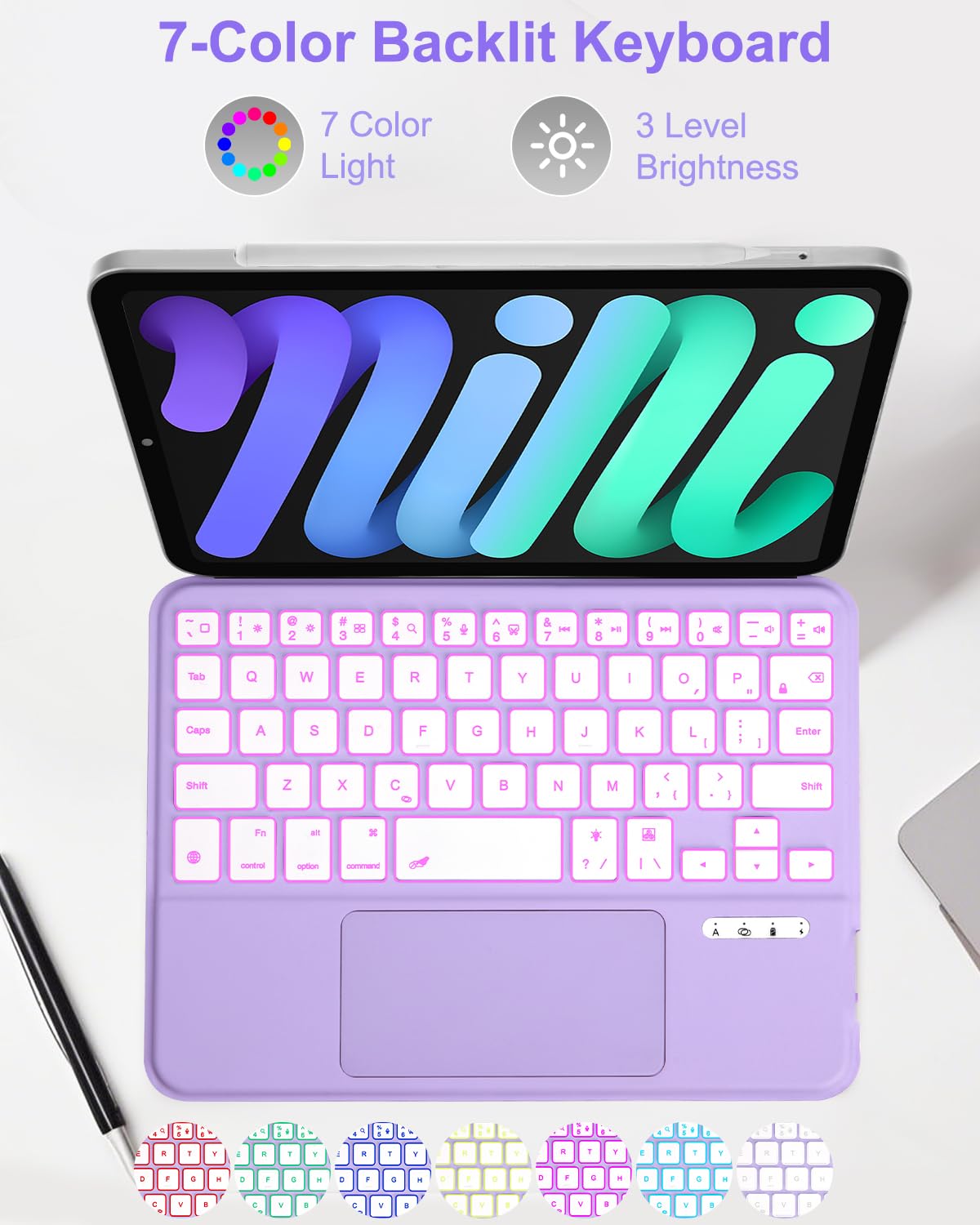 Amazon.com: MePadKey Magic Touchpad Keyboard Case for iPad Mini 7