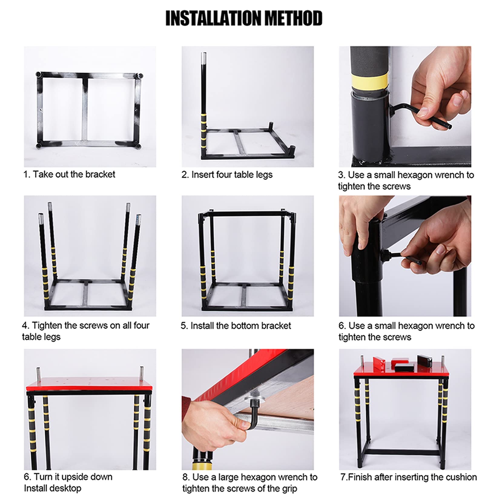 Equipo De Mesa De Lucha De Brazo Estándar, Adecuado para El Hogar O La Oficina De Entretenimiento Y Equipos De Fitness,Rojo