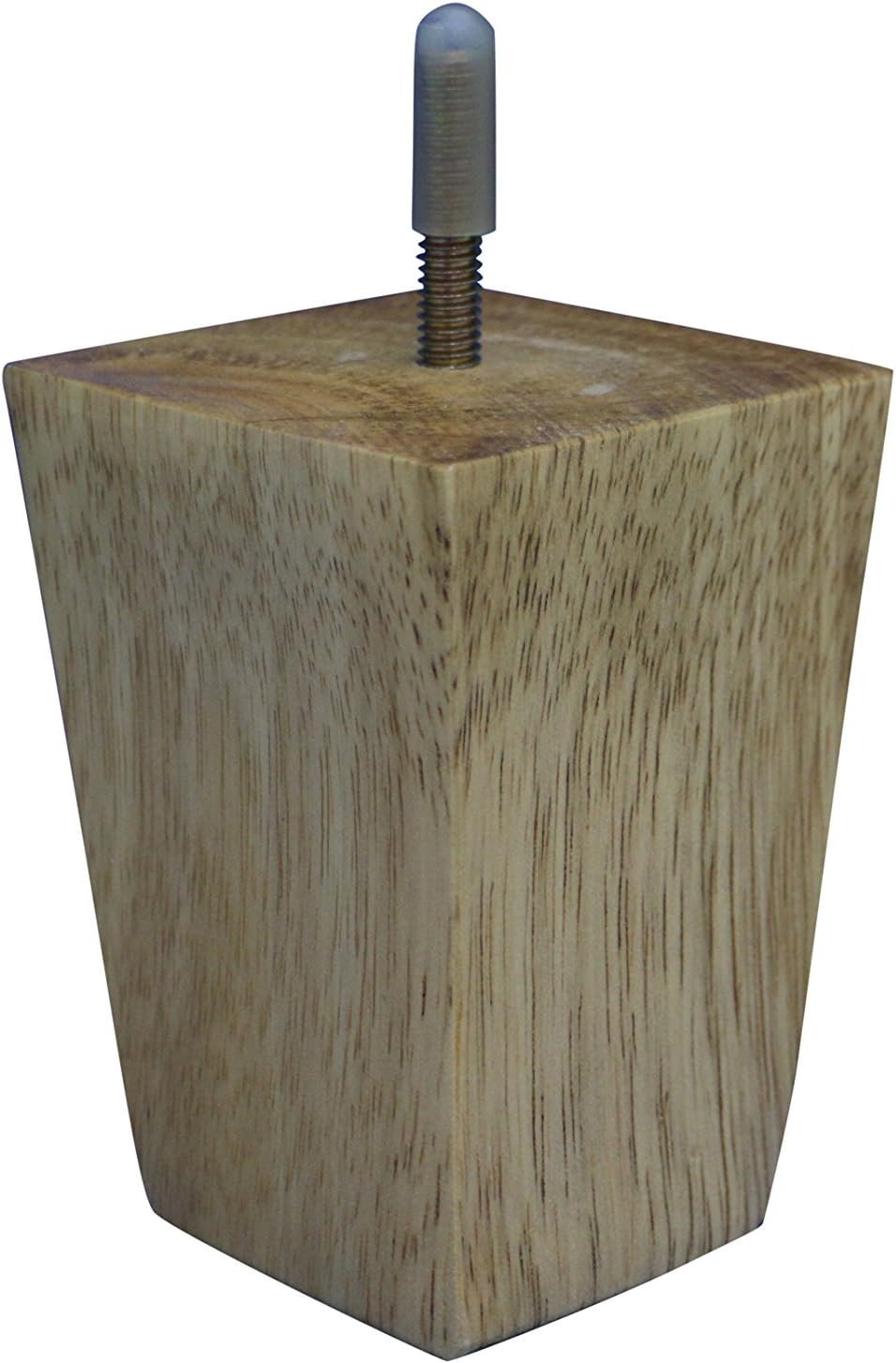 Hardwood Cow Horn 4 inch Furniture Leg with Bolt, No Finish, Set of 4