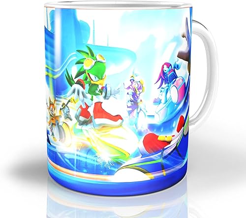 Miniatura 3 de Tazas de cerámica blanca de 11 onzas collage de cumpleaños sónico Año Nuevo erizo amigos vacaciones evento familiar Día del Padre Día de San