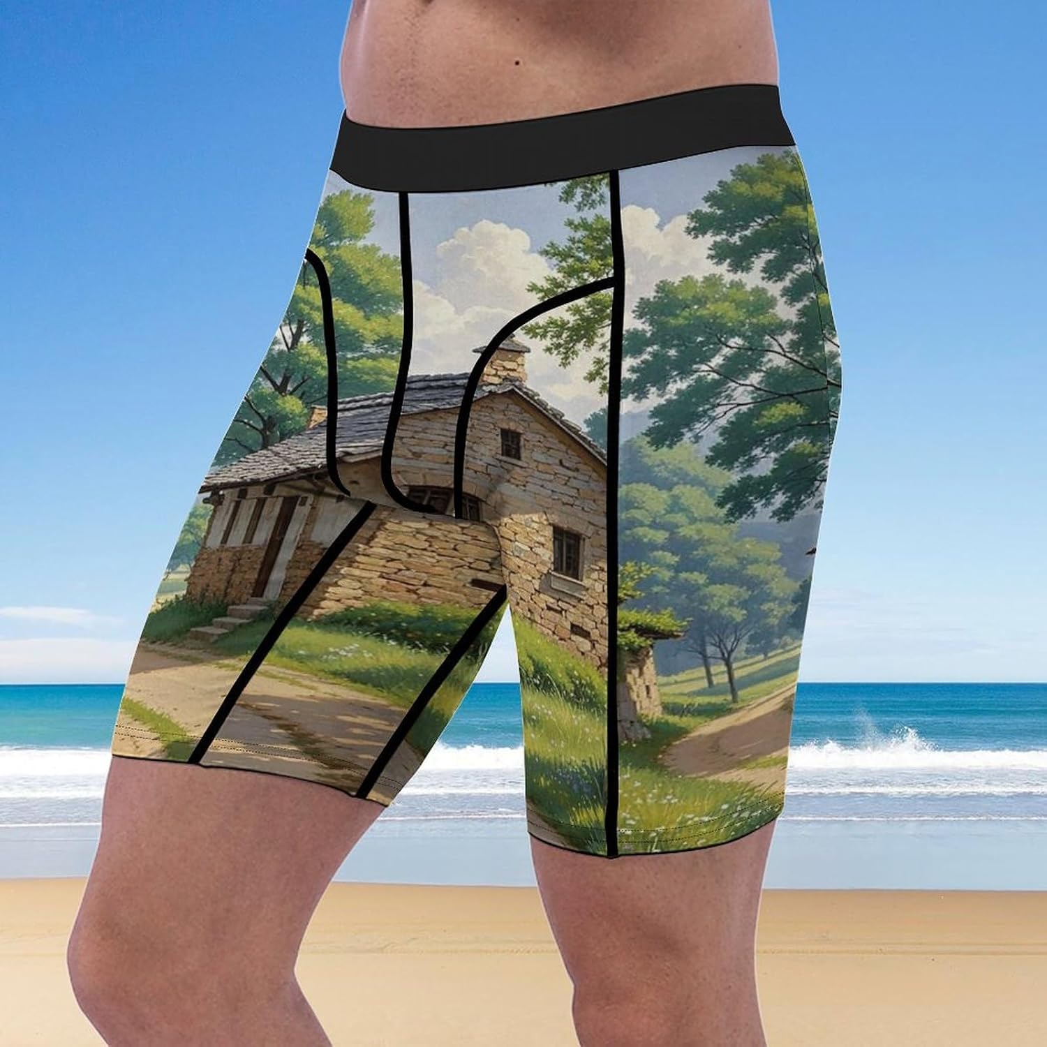 Outer House Compression Shorts Men Spandex Sport Shorts Workout Performance Baselayer Underwear