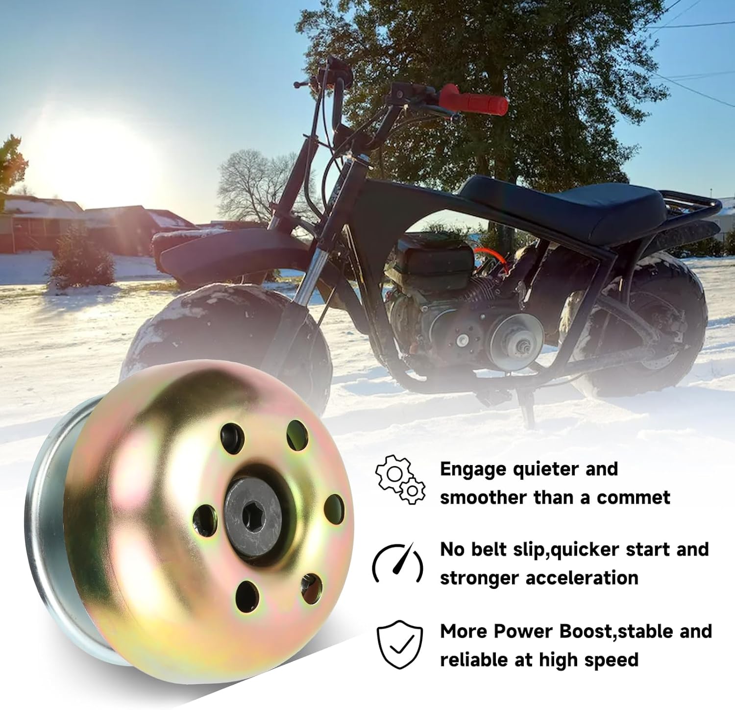 GREHUA Super 30 Series Torque Converter Driver Clutch Kit for Predator 212cc 196cc 224cc 225cc Mini Bike Coleman CT200U BT200X CT200U-EX Baja Warior KT196 Manco Go Kart 6.5HP OHV Clone Engine Parts