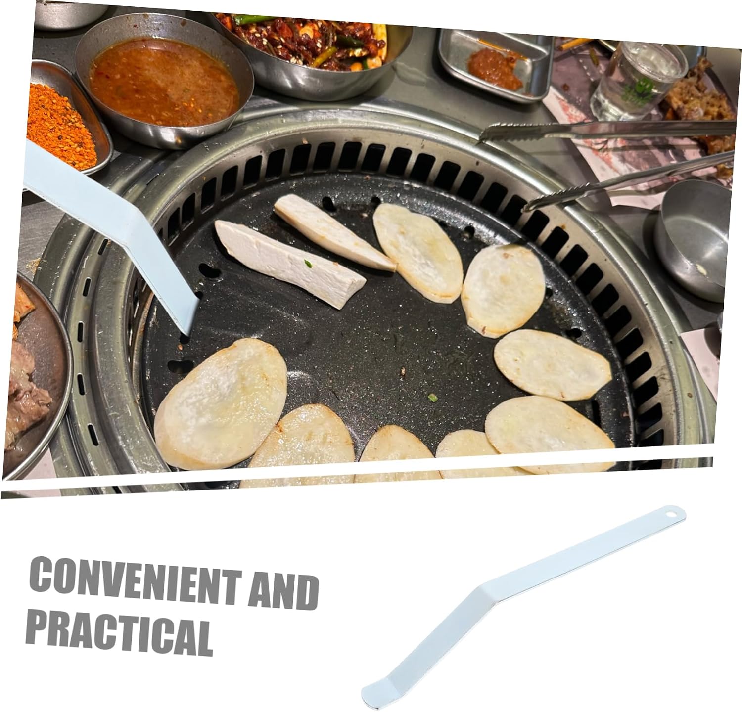 Abaodam Multifunctional BBQ Grill Tool Grate Lifter and Gripper for Easy Handling and Safe Cooking Stainless Steel Construction