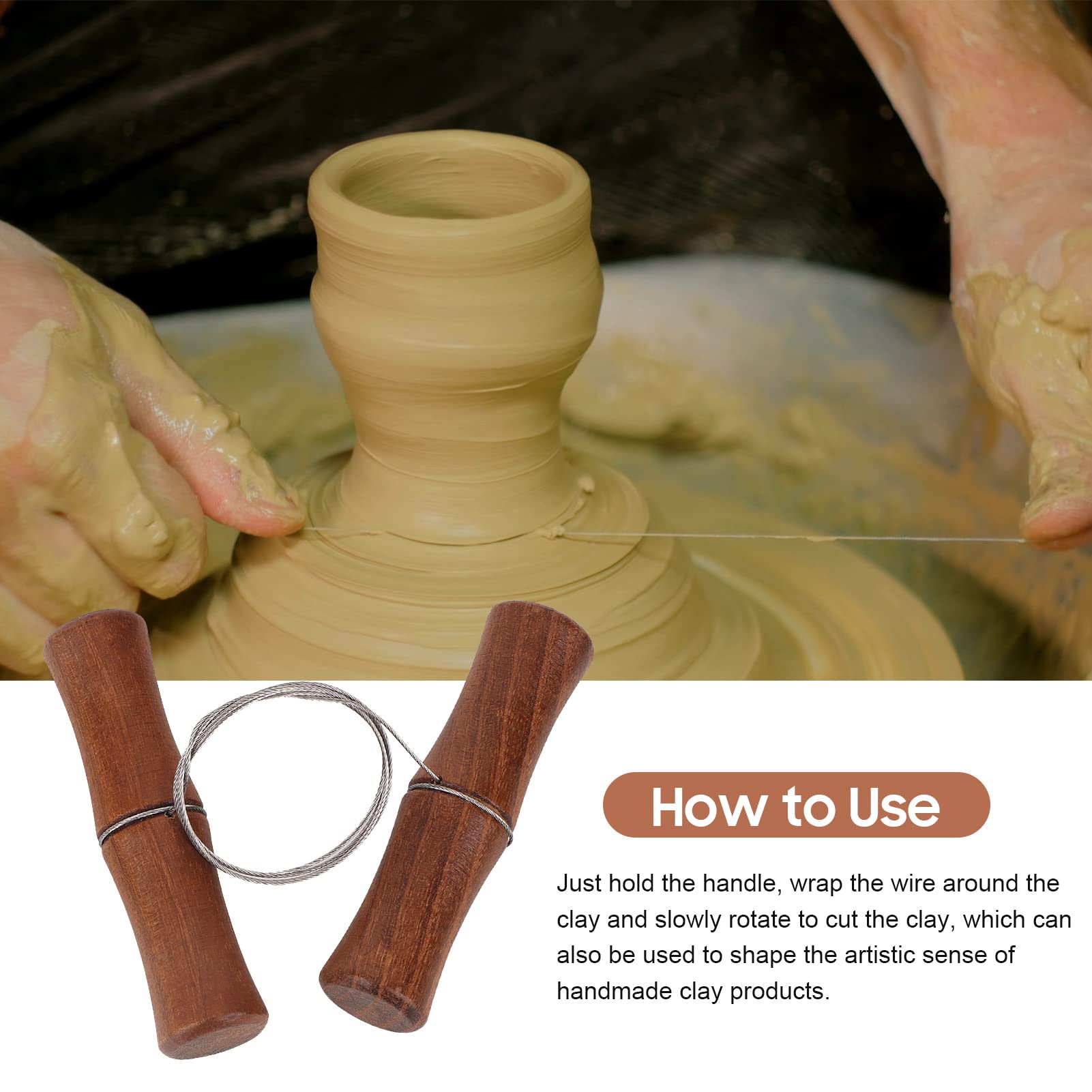 Acheter Outil De Découpe D'argile En Fil De Céramique Pour Bricolage, Fromage, Savon, Bougie, Coupe-fil D'argile, Outil De Sculpture Pour Enfants