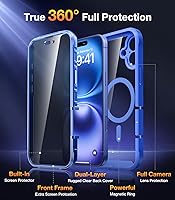 Vista 642 de Diaclara - Funda diseñada para iPhone 15 Plus de 6.7 pulgadas, transparente, cuerpo completo, con protector de pantalla, resistente de protección