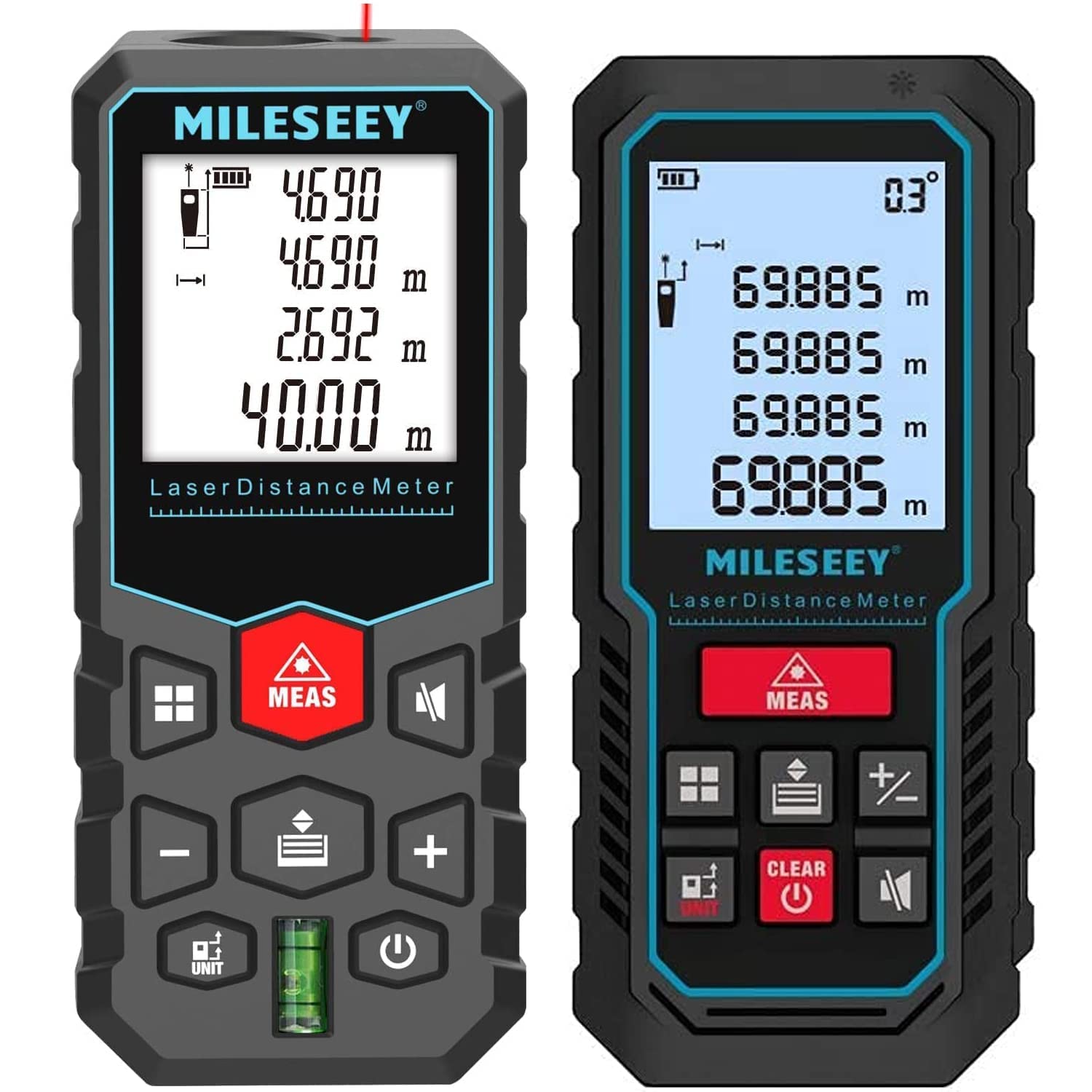 MiLESEEY Laser Measure100M/328Ft, Laser Tape Measure,±2mm Accuracy Digital Tape Measure with Area, V
