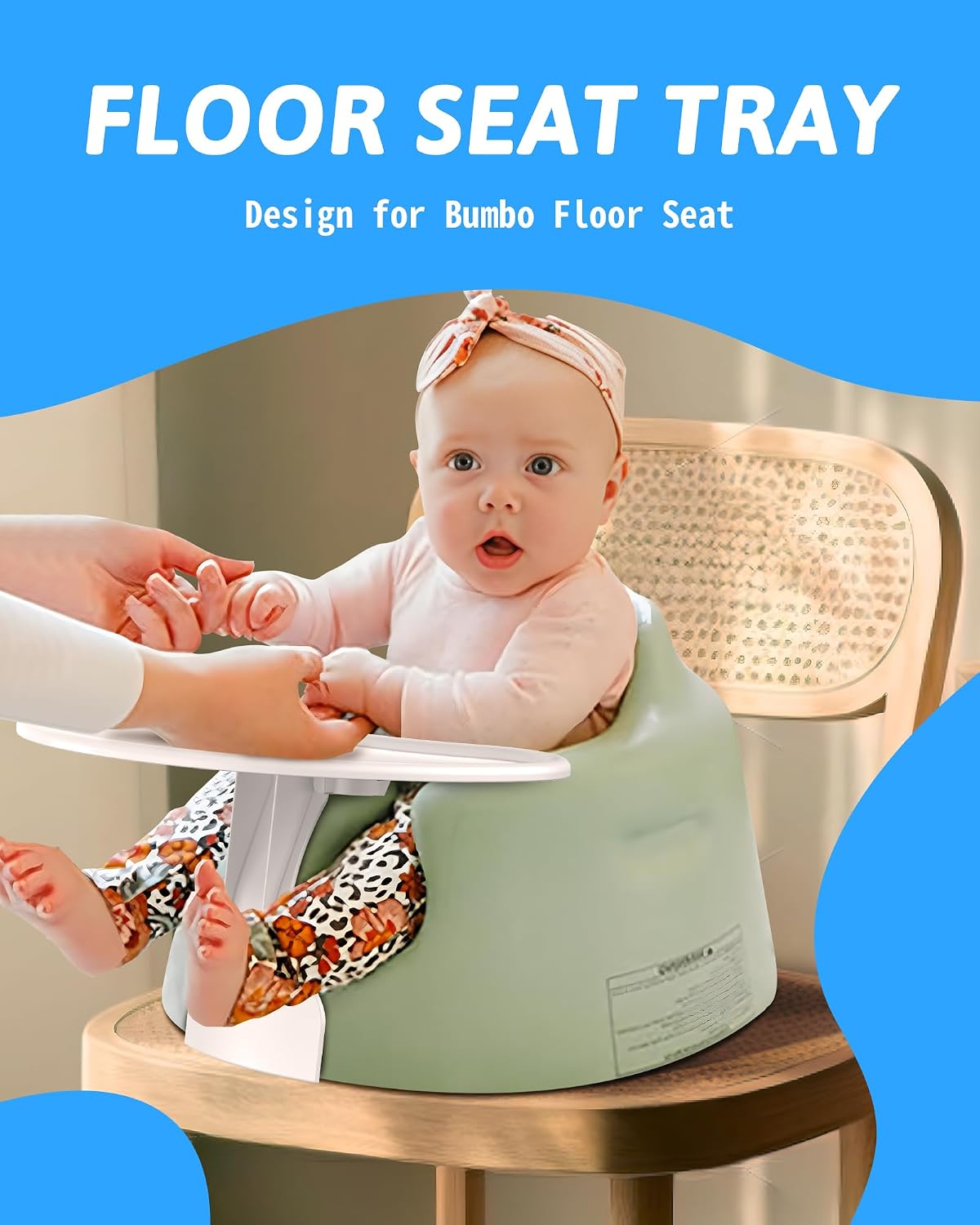 VHBW Replacement for Bumbo Seat Tray Attachment - Compatible with Bumbo Floor Seat | Easy-Clean Feeding Tray & Play Surface Attachment | Quick Install Accessory