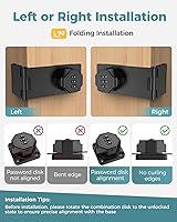 Vista 3 de Cerradura de Pestillo de Puerta de Combinación de Gabinete de 90 Grados, Cerradura de Pestillo Giratorio con Contraseña de Aleación de Zinc