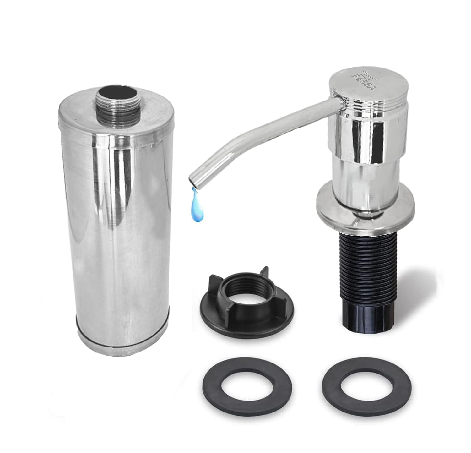 Fossa Soap Dispenser for Kitchen Sink Stainless Steel Built in Sink