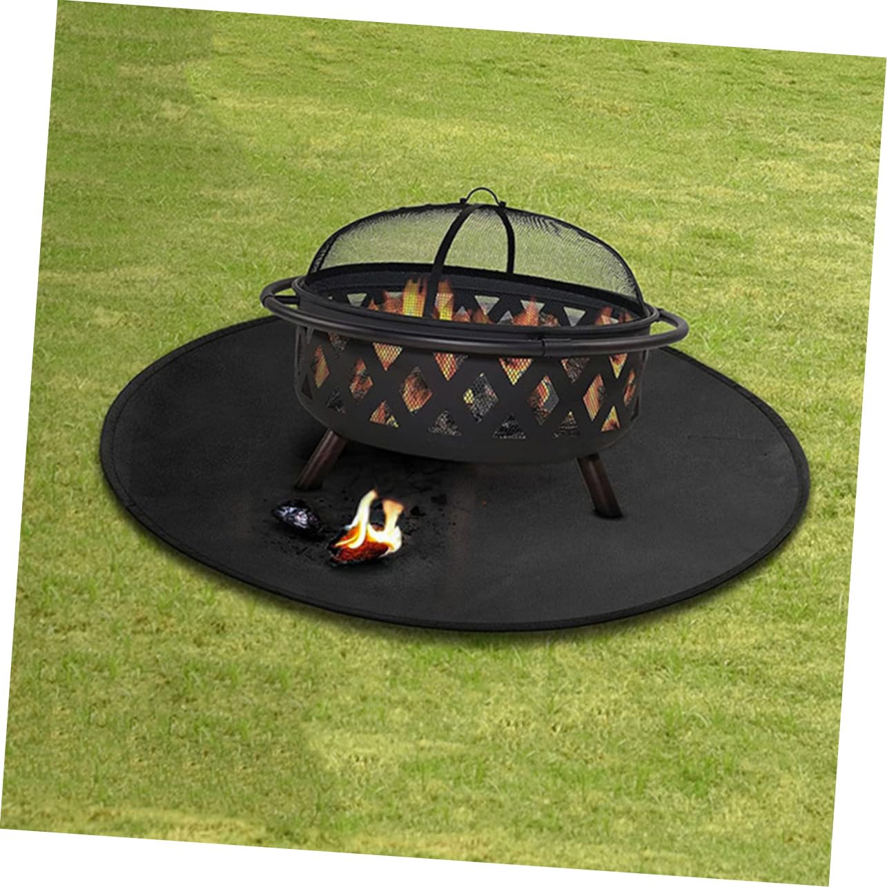 ibasenice Tappetino Ignifugo per Barbecue e all Materiale Silicone Riutilizzabile e Facile da per da