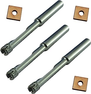 1/4" Diamond Drill Bit for Porcelain Tile Drill Bit 1/4 in x3 Tile and Glass Drill Bit 1/4 in Diamond Tip Bit with Guide Holds in Place SO NO Jumping 1/4 Porcelain Tile Drill Bit for Ceramic Tile 6mm