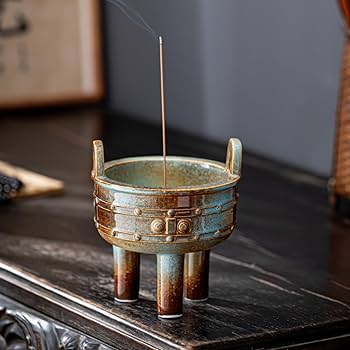 Amazon｜窯変三足鼎模倣古香器創意陶磁器手作り皿香炉供養香道