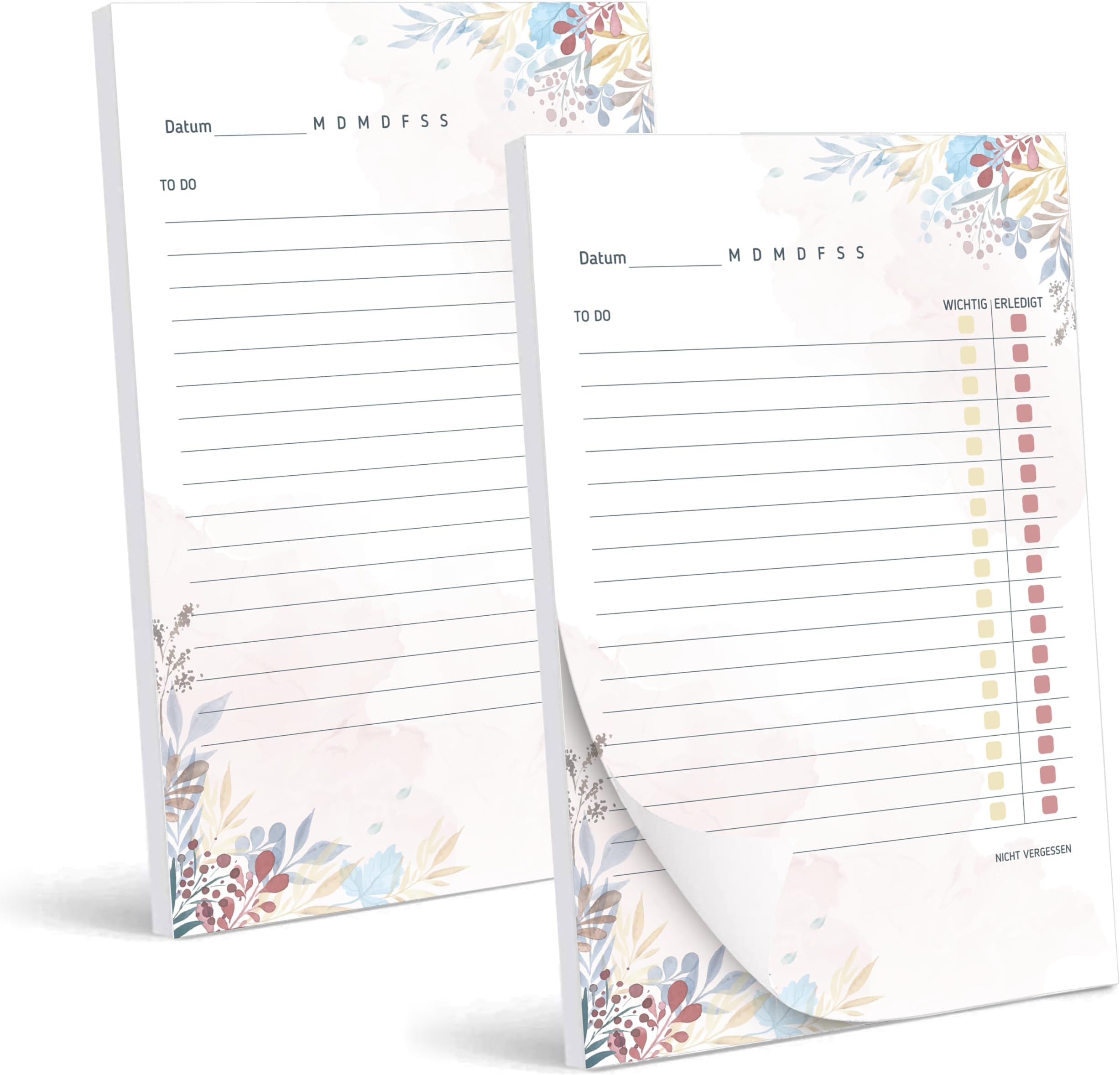BIROYAL Notepad Flowers Pink