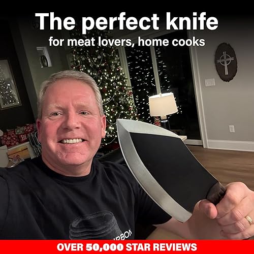 Miniatura 4 de COOLINA Lixy - Cuchillo de chef de 8.7 pulgadas, forjado a mano, acero revestido de manganeso alto, cuchillo de carnicero de espiga completa,