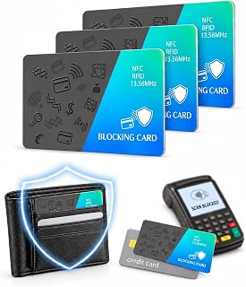 RFID Blocking Cards for Protect Wallet: Helps Block Contactless Card Scans