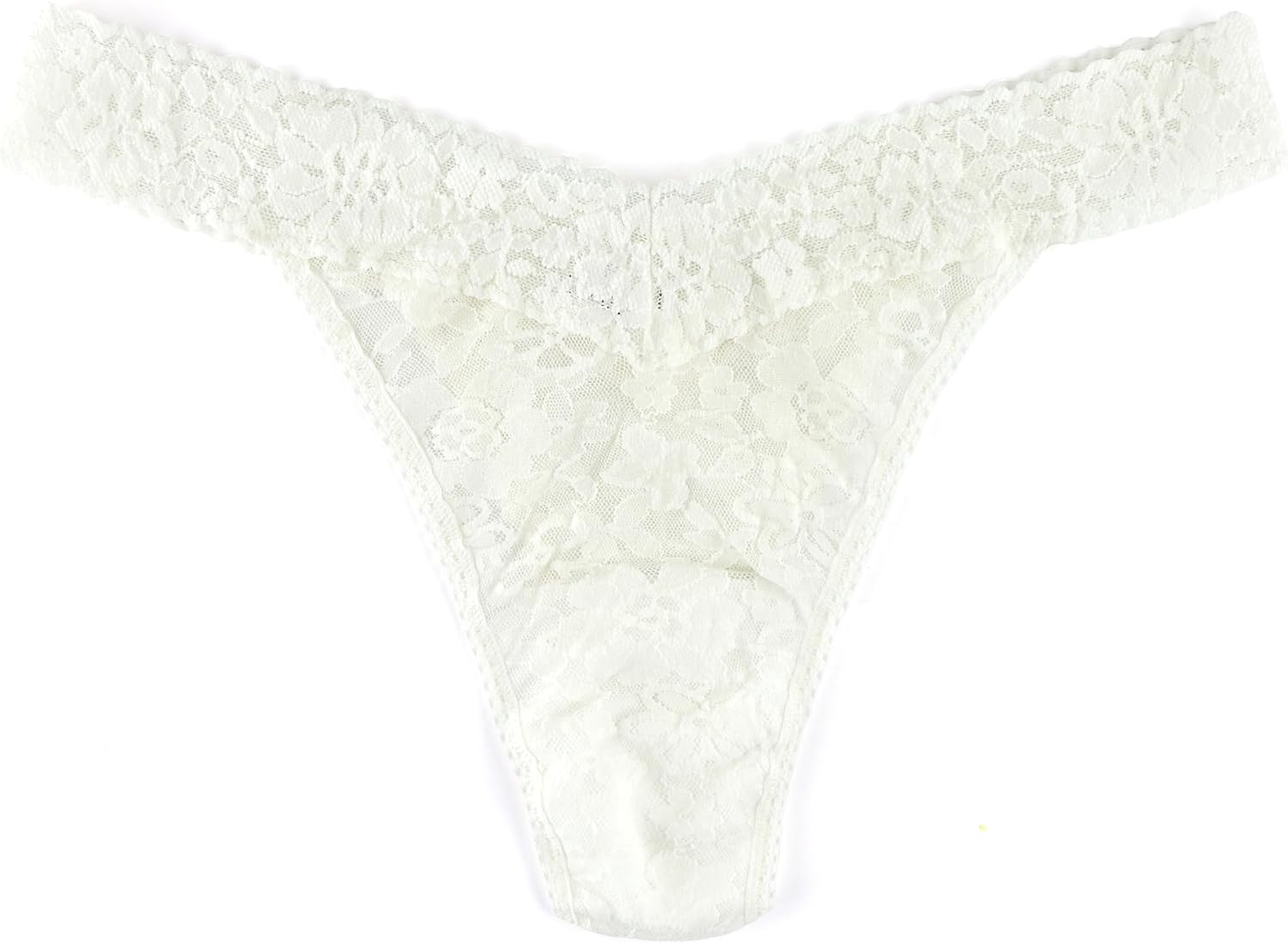 hanky panky - Daily Lace Original Rise Thongs for Women | Lacy Panties, Soft Cotton Blend Underwear, Comfortable Lingerie | One Size (4-14) | Black/Allspice/Taupe/Vanilla/White | 5 Pack