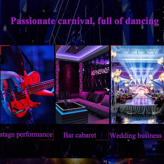 Dj Llight, 6th LED Scanning Beam Pattern Light, Voice Control/Self-Propelled/Dmx Control Stage Strobe Lighting for Friends Party Disco