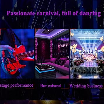 Dj Llight, 6th LED Scanning Beam Pattern Light, Voice Control/Self-Propelled/Dmx Control Stage Strobe Lighting for Friends Party Disco