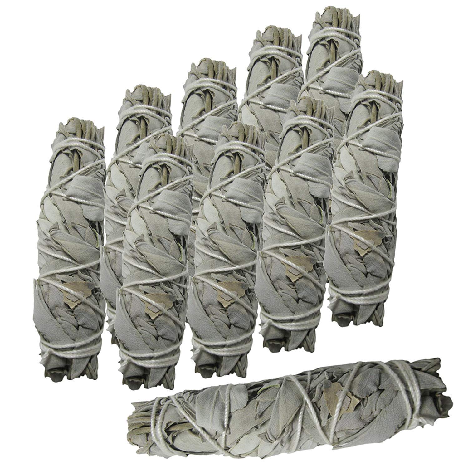 20 x White SAGE weißer Salbei XL Smudge Bündel (16-18 cm) zum Räuchern & Ausräuchern für Hausreinigung & Rauhnächte. 22-TLG Set mit Booklet + Beschreibung & Anleitung. 81221-20