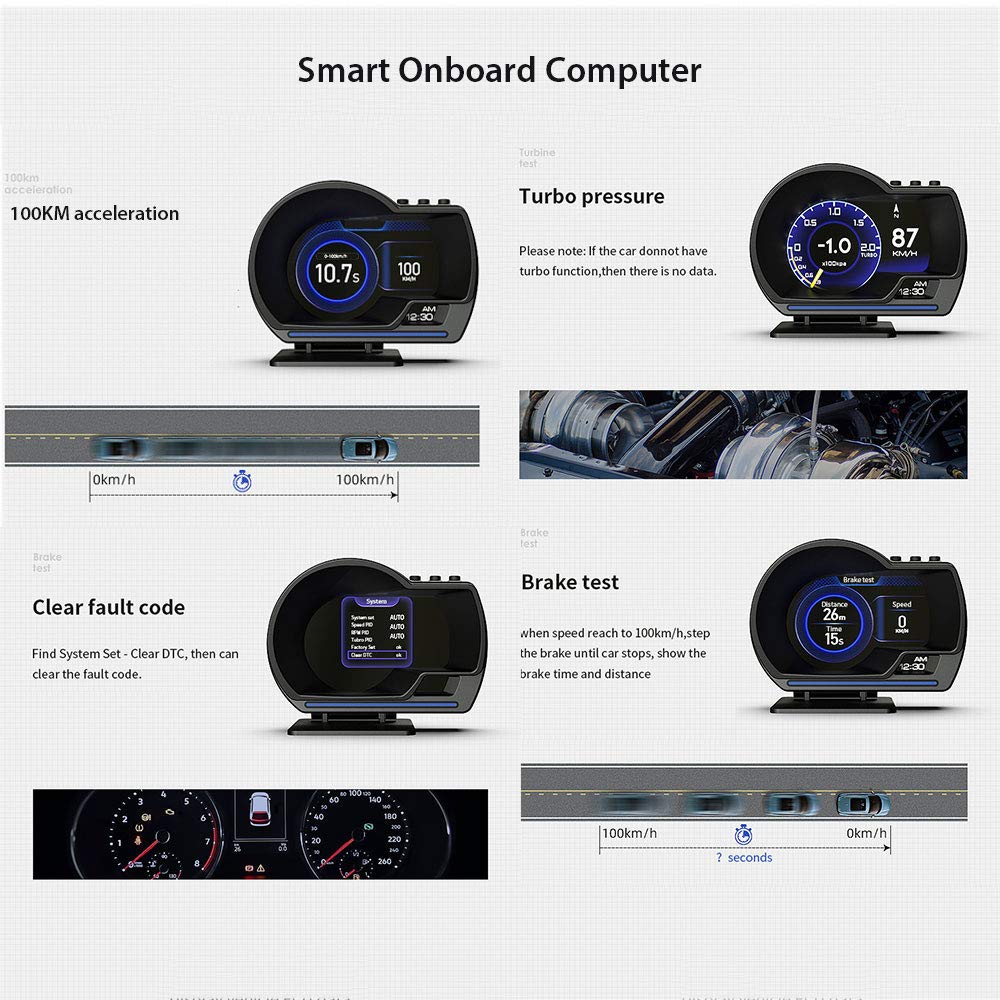 One-Day Sale: Up to 70% Off Car HUD Head UP Display Odometer, OBD2 GPS Dual System Speedometer Clear Fault Code Turbine Pressure Oil/Water Temperature Meter, Test Brake Overspeed Alarm, HD LCD Code Meter Display Screen Crazy Deals Car HUD Head UP Display Odometer, OBD2 GPS Dual System Speedometer Clear Fault Code Turbine Pressure Oil/Water Temperature Meter, Test Brake Overspeed Alarm, HD LCD Code Meter Display Screen