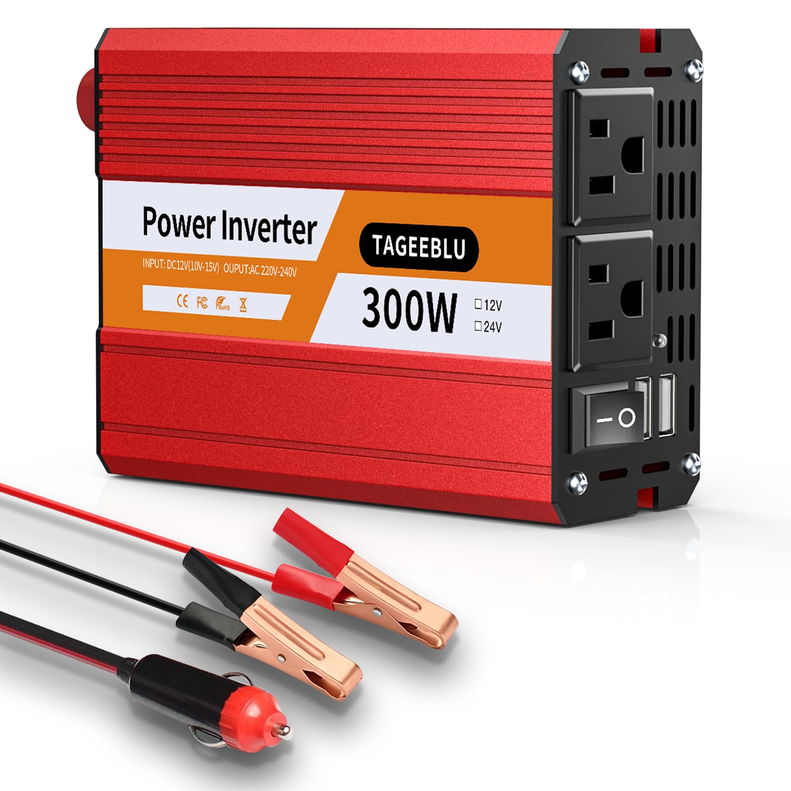 TAGEEBLU 300W インバーター 12v 100v, シガーソケット コンセントUSB急速充電(18W) 4.2Aデュアル, シガーソケット インバーター，車 コンセント,カーインバーター, ノートパソコン用車載充電器