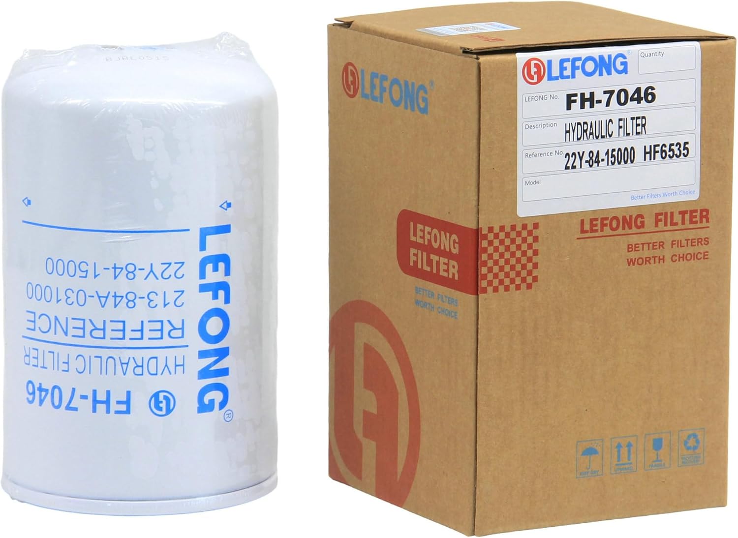 FH-7046 Hydraulic Spin-On Filter Replace 926501, BT366-MPG, P171602, HF7983 Compatible with Parker MXA1 Series Housing Fits Farm Machinery & Industrial Hydraulic Systems (10 Micron Microglass)