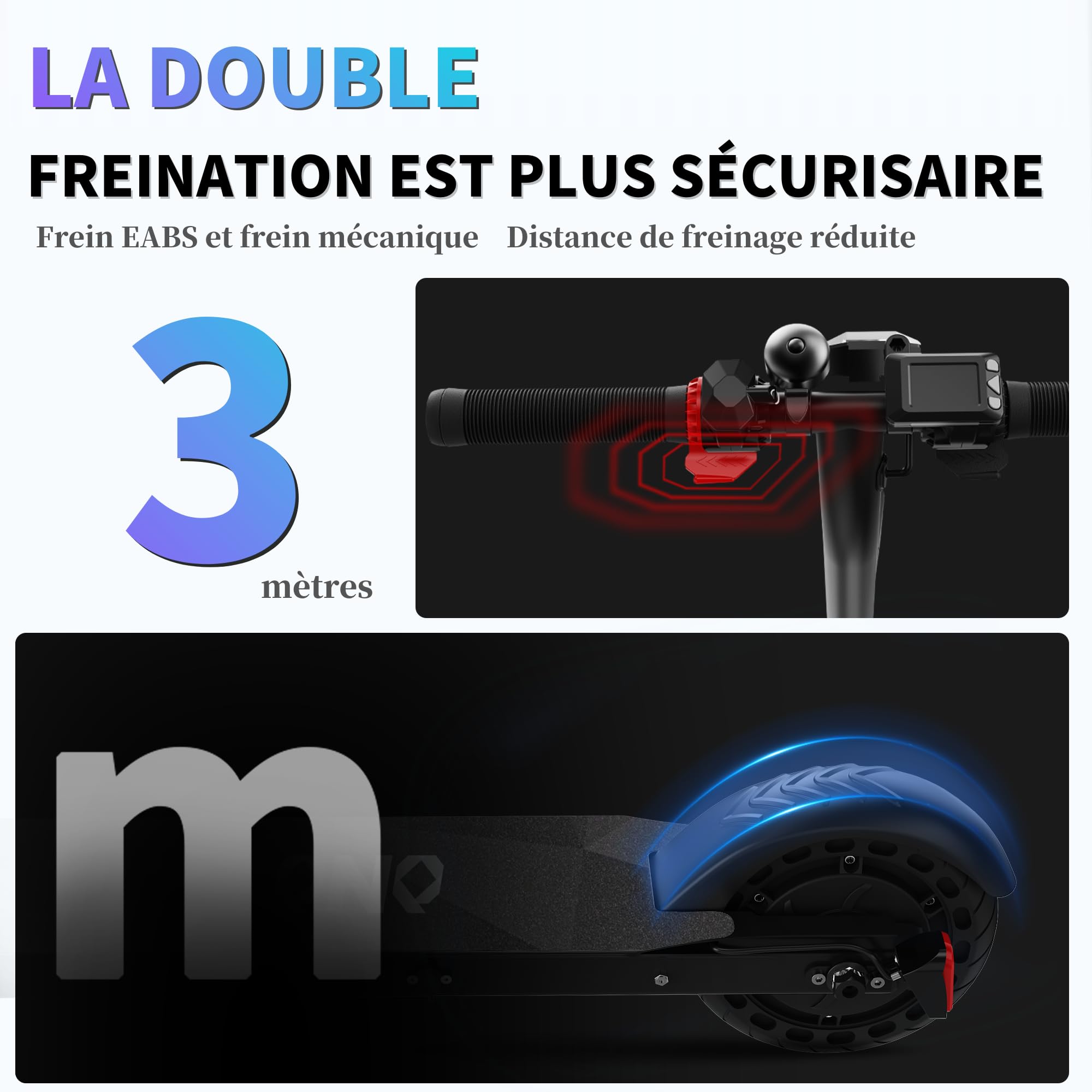 Trottinette Électrique pour Grandes Enfants & Adolescents | Moteur 250W | Vitesse Max 15.5 mph (25 km/h) | Frein à Pied Arrière | Pliable | Charge Max 220 lbs (100 kg)