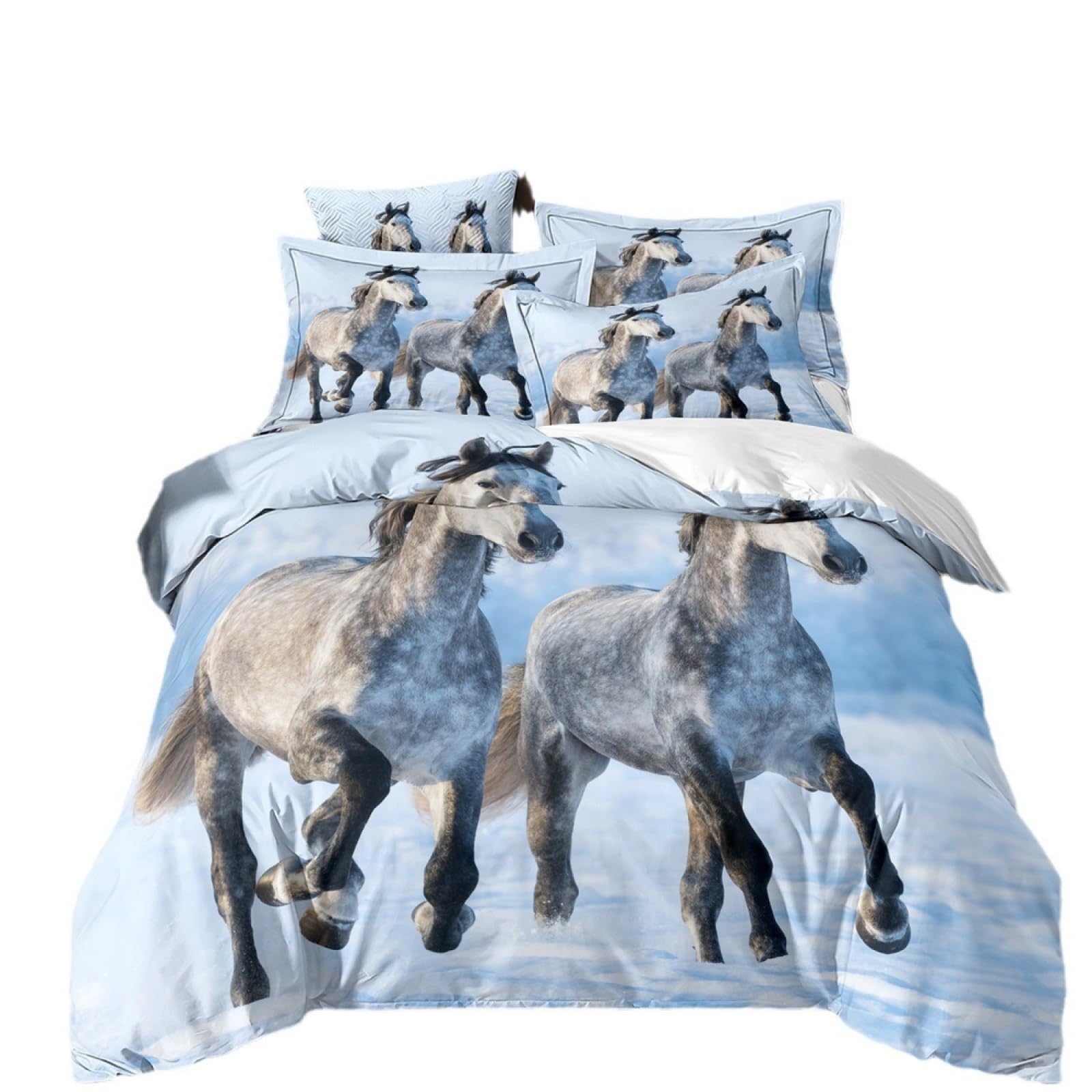 King Size Duvet Cover Sets Light Blue Horse King Size Bedding