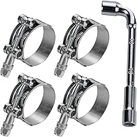 Vista 1 de 4 Pack Abrazaderas de manguera con perno en T de 1 3/16 pulgadas Rango de trabajo 38-40mm para ID de manguera de 1 3/16 pulgadas, abrazaderas