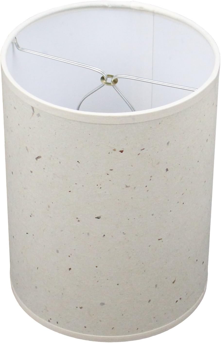 FenchelShades.com Lampshade 6" Top Diameter x 6" Bottom Diameter x 8" Slant Height with Clip-On Attachment for Standard Edison-Style Lightbulb (Paper Natural Speckled)