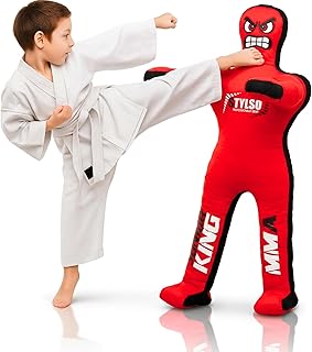 Unfilled Wrestling Dummy for Kids – Youth Grappling Dummy BJJ, MMA, Jiu Jitsu & Judo Training Partner – Durable Martial Arts Practice Buddy