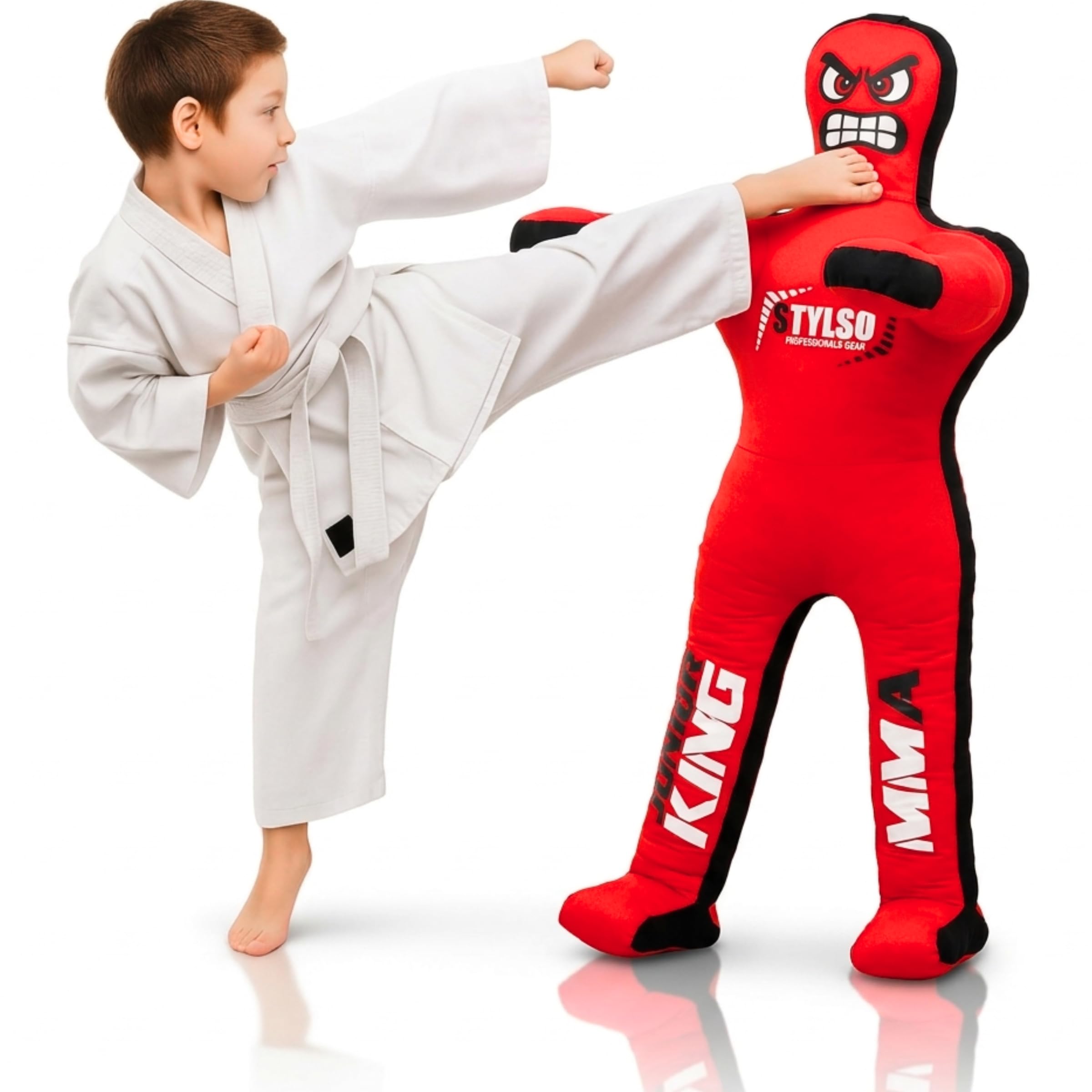 Chupete de Lucha Libre sin Relleno para niños – El Mejor compañero de Entrenamiento para agarrar Jiu Jitsu BJJ MMA Judo – Libera tu potencial con Nuestro compañero de Boxeo Juvenil sin Relleno (Rojo,
