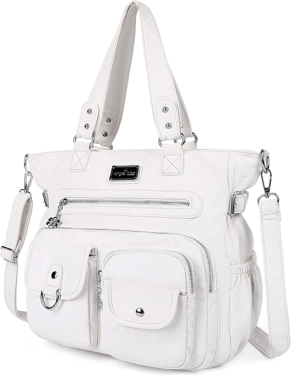 Angelkiss Purses Handbags for Women PU Tote Satchel Bags for Women Pockets Shoulder Bags… | PU, Bags, Pockets - Image 7