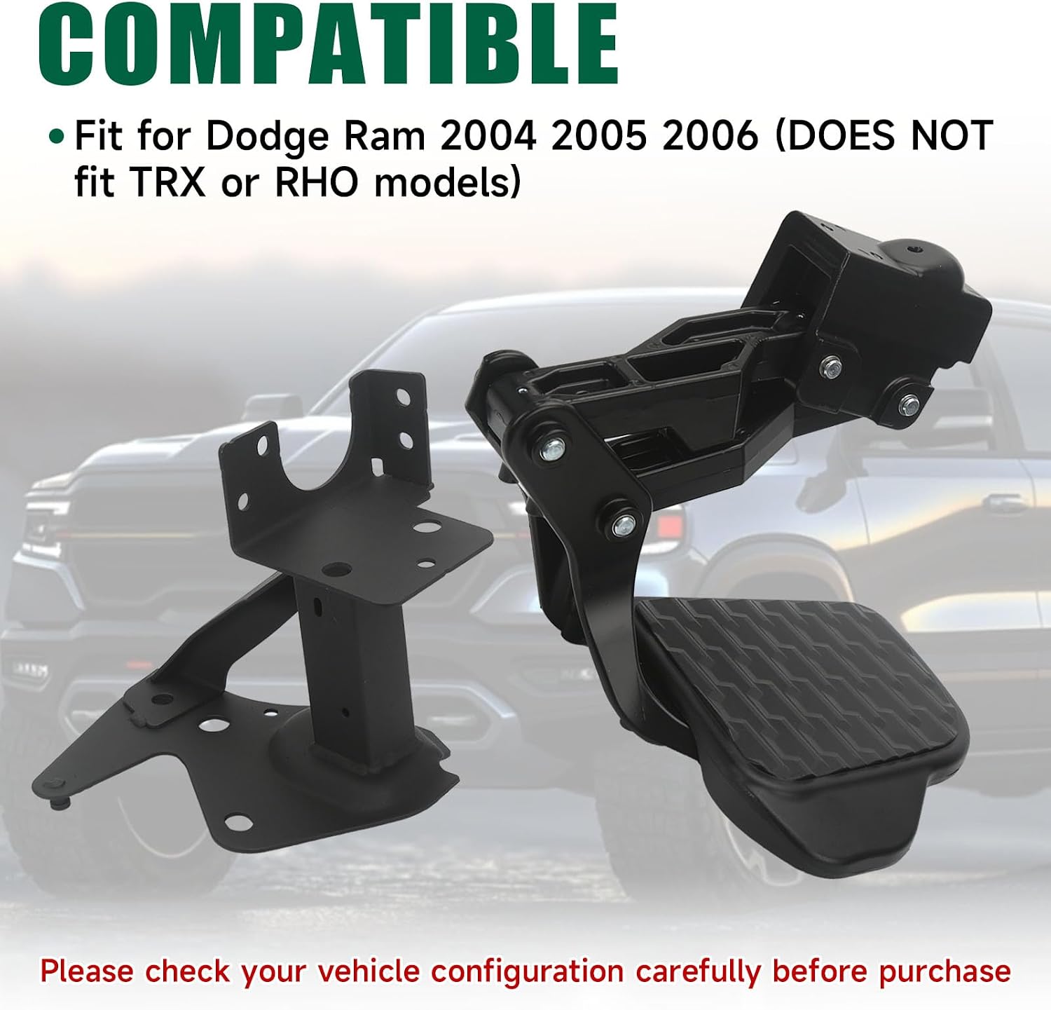 Retractable Bumper Tailgate Step Rear Bed Step 82216597AC Compatible with 2024 2025 2026 Dodge Ram 1500 Replaces 68582251AB 68582251AA