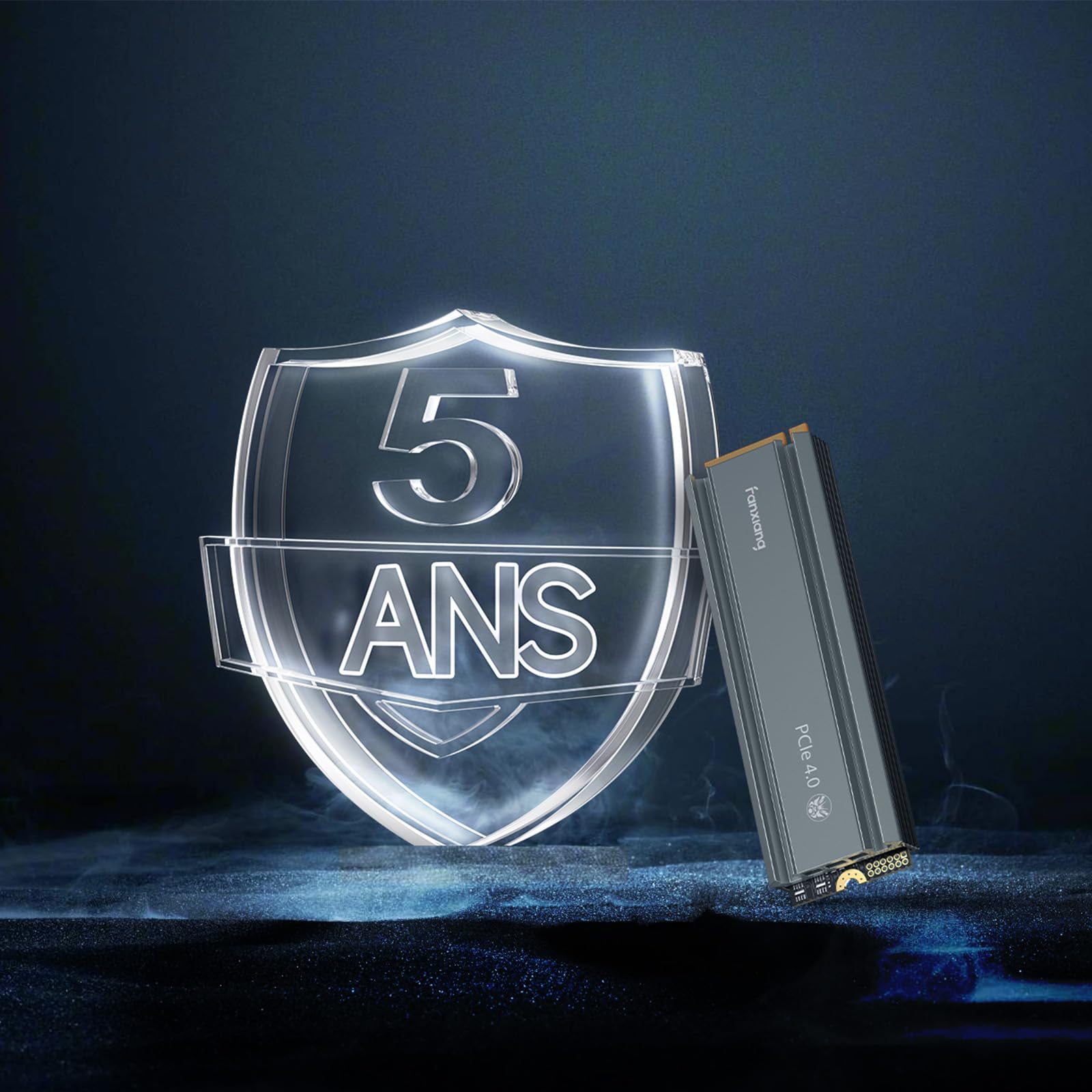fanxiang S660 SSD 4To PCIe 4.0 NVMe SSD M.2 2280 Disque SSD Interne avec Dissipateur Thermique, Jusqu'à 5000 Mo/s, Cache SLC Dynamique, Parfaitement Compatible avec PS5