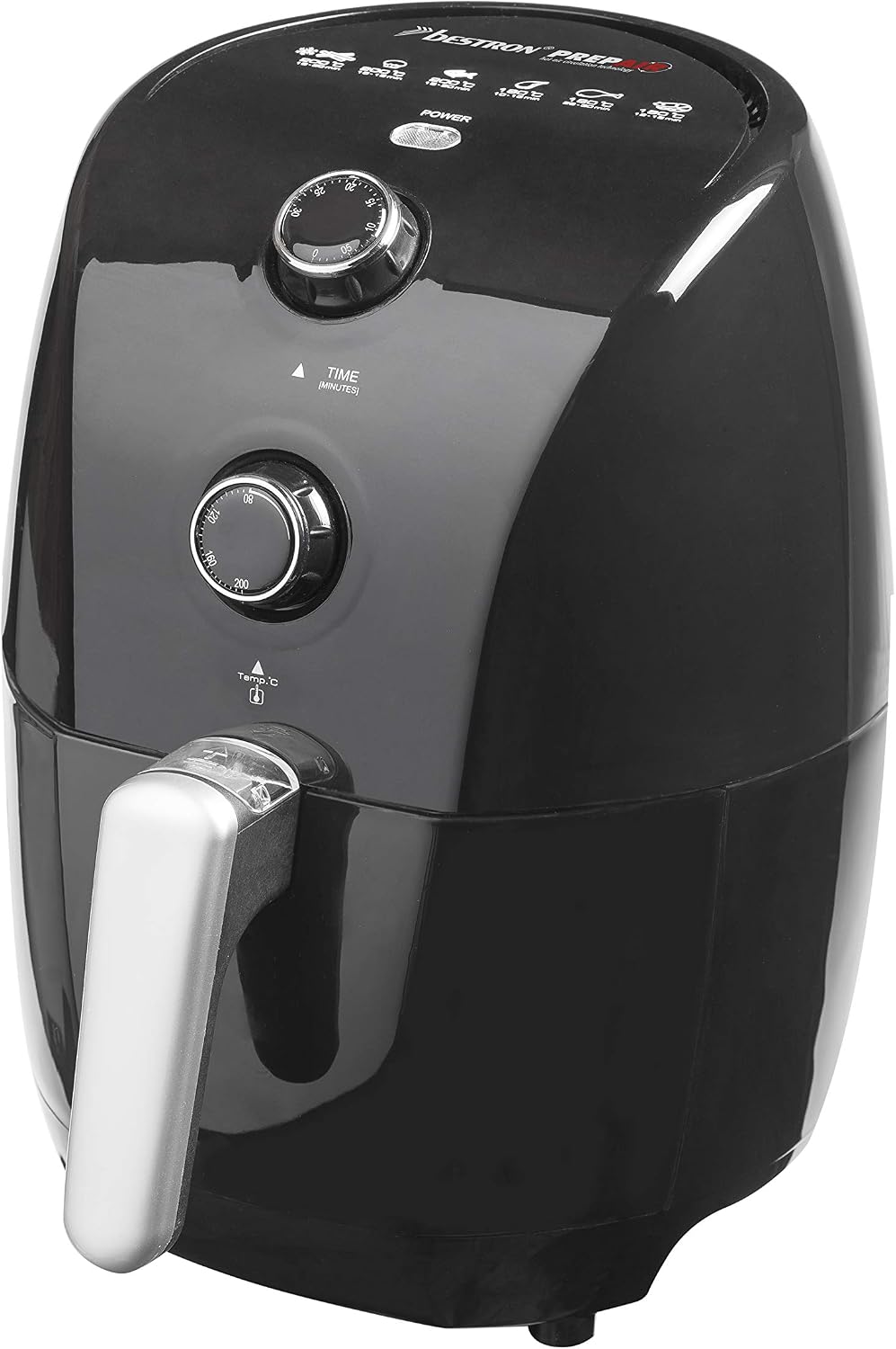 Bestron AAF300 Hot Air Fryer, PrepAir Technology, Automatic Shut-Off, 900W, Black