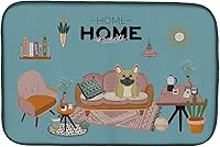 Vista 490 de Caroline's Treasures CK7824DDM - Tapete absorbente para secado de platos con diseño de bulldog inglés, rojo y blanco, para encimera de cocina, 14 x
