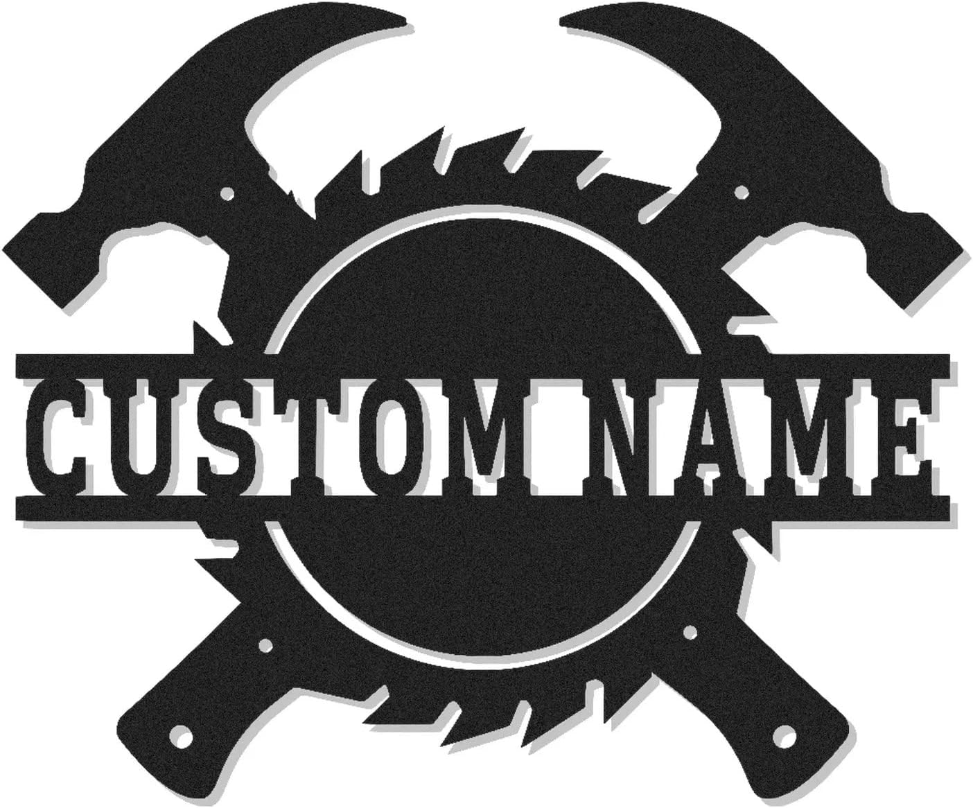 Custom Carpenter Tools Led Light Metal Wall Art Personalized Gift for Woodworkers Workshop Decor