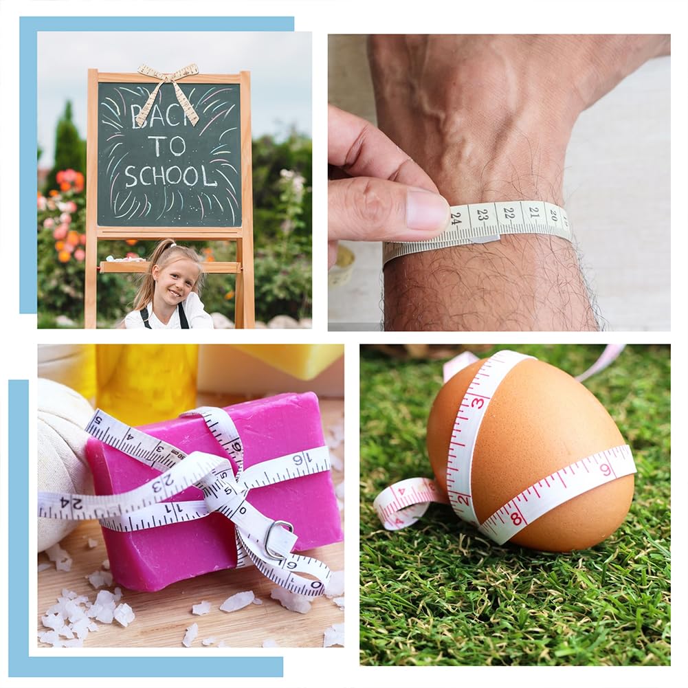PH PandaHall 9m/ 9.8 Yards Measuring Tape Ribbon Cotton Ribbon with Scale 2 Rolls 15mm Seamstress Tape Cloth Tape Measure Ruler Ribbon for Sewing Lose Weight Body Waist Circumference Tailor Craftsmen