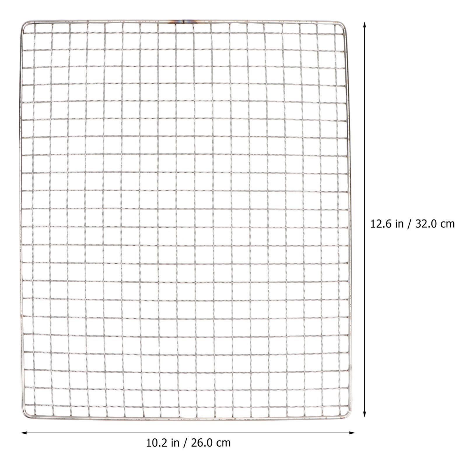 POPETPOP Stainless Steel BBQ Grill Rack Multi Purpose Wire Mesh Baking Rack for Outdoor Grilling Durable Easy to Clean BBQ Grid for Even Cooking Baking