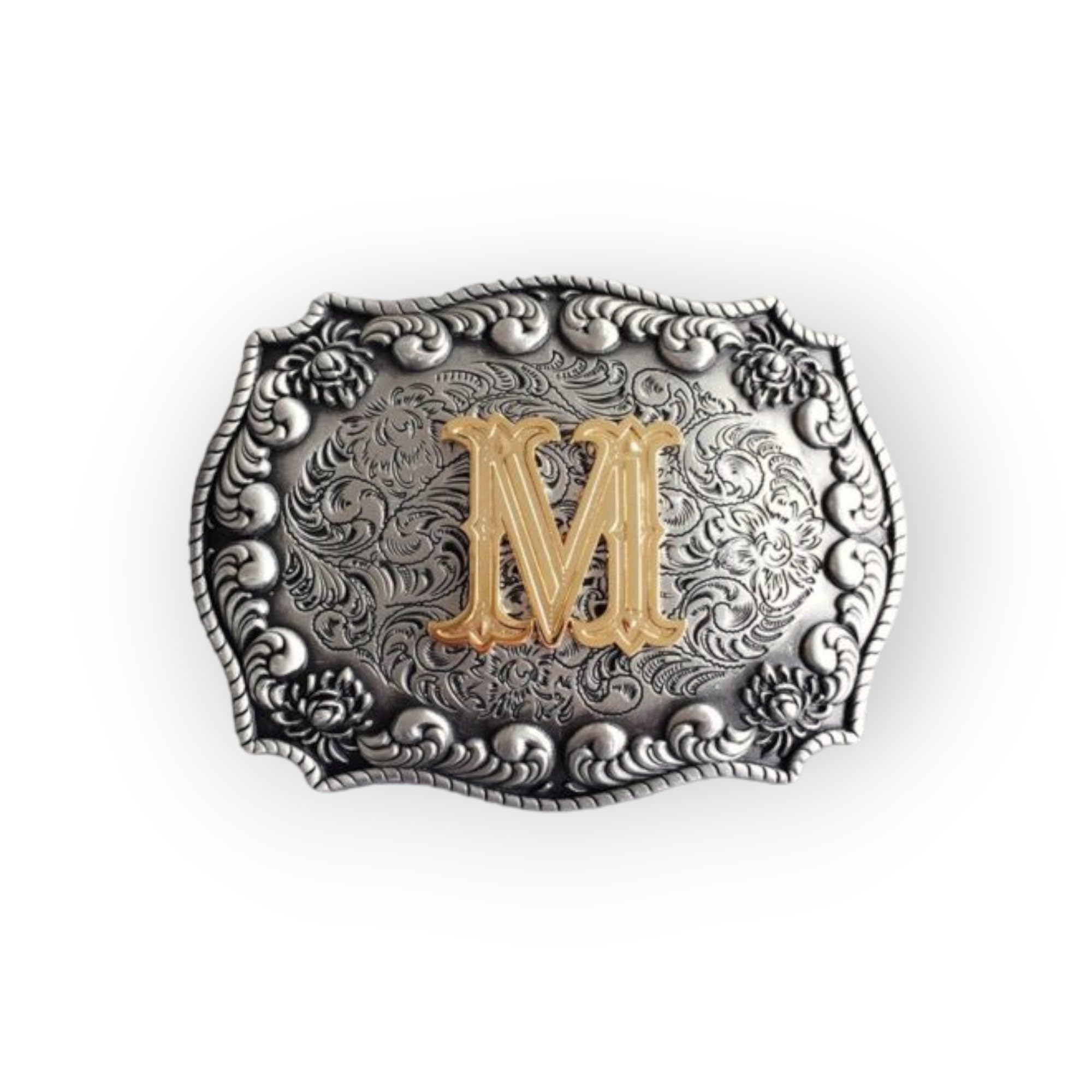 Original Western Initial Letter M Belt Buckle Gurtelschnalle (Make Your Own Design With Pictures)