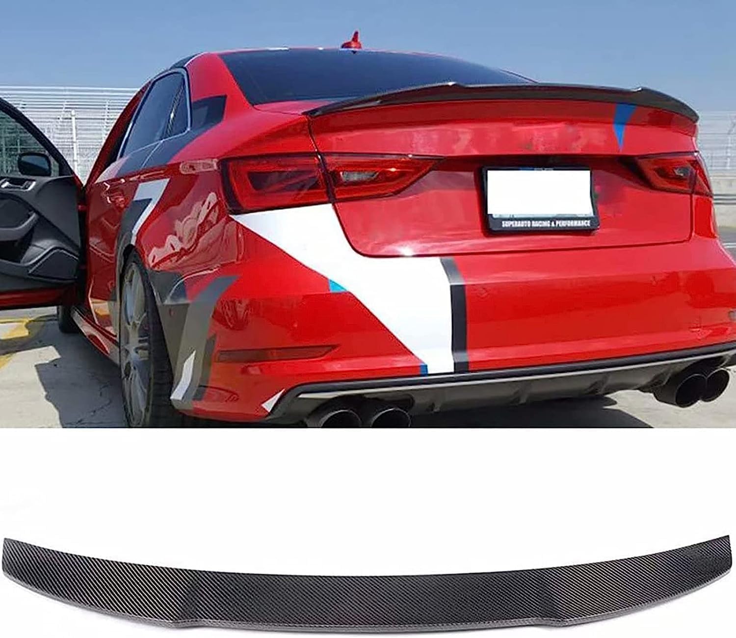 Aileron arrière Audi A3 S3 Sedan becquet de coffre sans perçage carrosserie